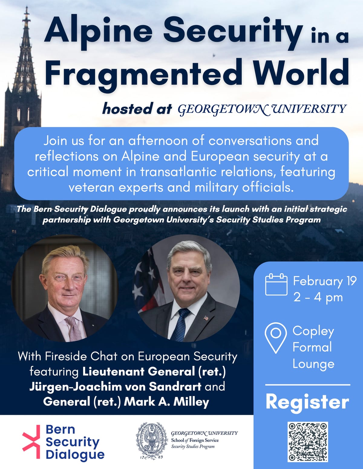 Georgetown University's Security Studies Program x Bern Security Dialogue